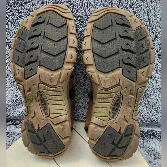 Keen Newport Evo Mens Size 11 Leather Water Sandals Shoes Infield/Mulch Brown - Picture 8 of 9